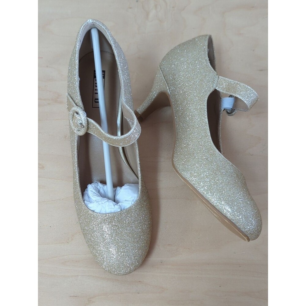 Women's Mary Jane Glitter Kitten Shoes Size 7.5